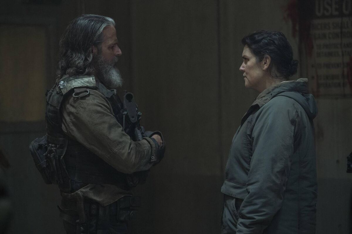 Jeffrey Pierce and Melanie Lynskey in a scene from The Last of Us. 