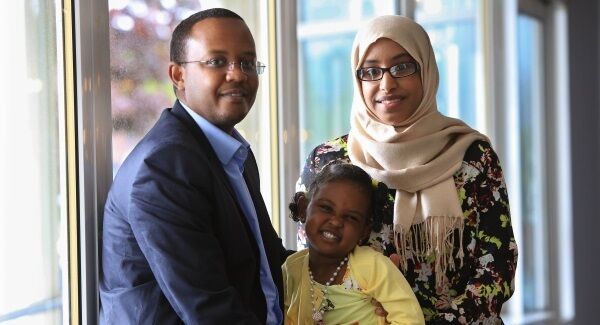 Mohammed Elkider with his Wife Noor and daughter, Duaa orginally from The Sudan, now living in Dublin, at the Killarney Convention Centre, where three citizenship ceremonies took place on Monday. Mohammed Elkider with his Wife Noor and daughter, Duaa orginally from The Sudan, now living in Dublin, at the Killarney Convention Centre, where three citizenship ceremonies took place on Monday.