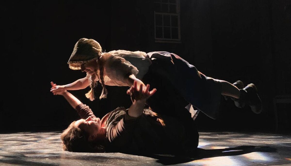 Fiona Coughlan and Rose O'Leary in rehearsal with Ballyduff Drama Group. 