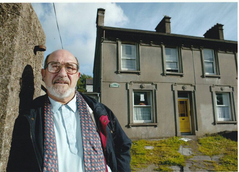 Louis Marcus outside his childhood home at 1 Mardyke Villas, Cork, on his last film shoot in Cork in 2005.  Picture courtesy of Louis Marcus 