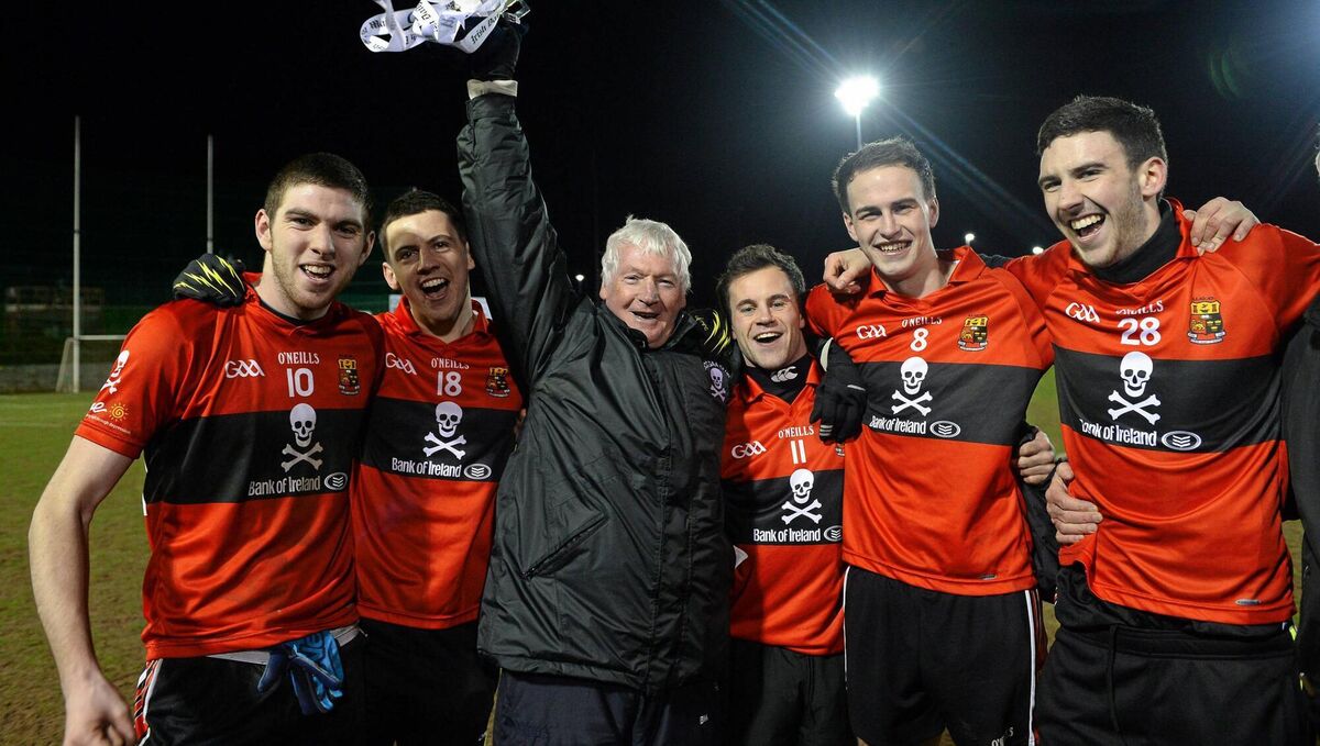 DIFFERENT CLASS: UCC manager Billy Morgan with Luke Connolly, Kevin Fulignati, Alan Cronin, David Nation and Jack Horgan, all from Nemo Rangers after the college's 2014 Sigerson win. Picture: Oliver McVeigh / SPORTSFILE DIFFERENT CLASS: UCC manager Billy Morgan with Luke Connolly, Kevin Fulignati, Alan Cronin, David Nation and Jack Horgan, all from Nemo Rangers after the college's 2014 Sigerson win. Picture: Oliver McVeigh / SPORTSFILE
