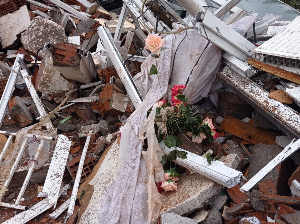 A of collapsed building in Sanliurfa, Turkey, after a 7.8 magnitude earthquake. Picture: Mehmet Yetim/PA Wire