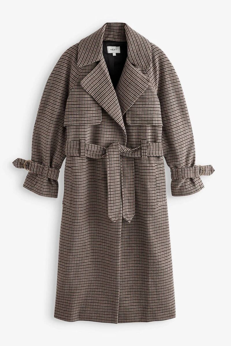 Check Heritage Trench Style Coat, Next, €126.50