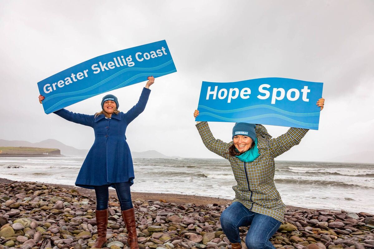 Lucy Hunt (right), Founder of SeaSynergy and Aoife O'Mahony, Campaign Manager for Fair Seas launching Ireland's first (Mission Blue) Hope Spot. Picture: Alan Landers