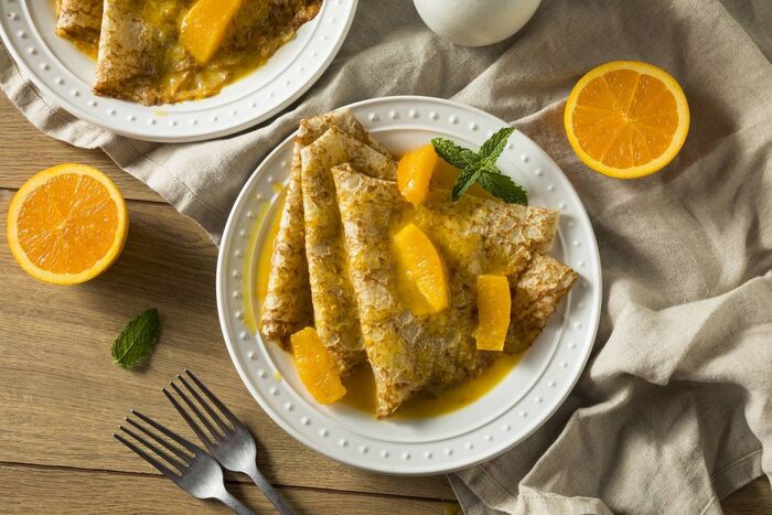 Myrtle Allen’s Crêpes Suzette from the Ballymaloe Cookbook