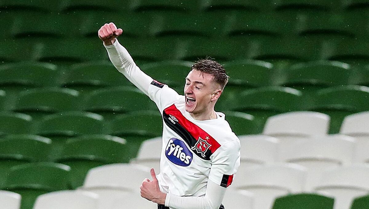 POTENTIAL MATCHWINNER: Dundalk’s Daniel Kelly celebrates. Pic: ©INPHO/Tommy Dickson