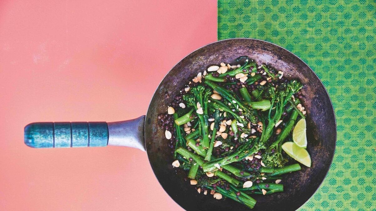 South Indian Puy Lentil & Tenderstem Broccoli Stir Fry