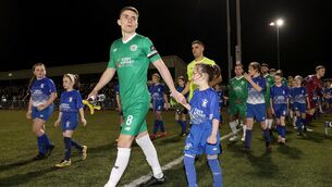 <p>THY KINGDOM COME:Kerry FC captain Matt Keane leads his team onto the pitch</p>