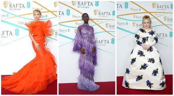 Florence Pugh, Jodie Turner-Smith, and Nicola Coughlan turned heads with their style on the Baftas 2023 red carpet. Pictures: Ian West/PA