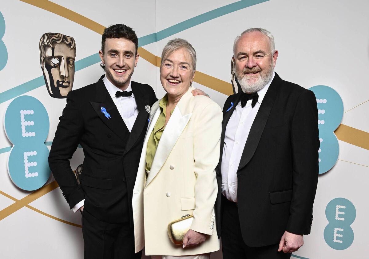 Paul Mescal with his mother Dearbhla and dad Paul at the BAFTA Film Awards 2023 Picture: Gareth Cattermole/BAFTA/Getty Images