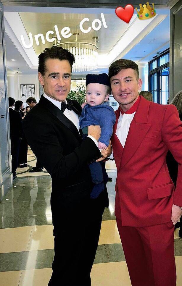 Barry Keoghan shared snaps of baby Brando with Colin Farrell at the Baftas Picture: @keoghan92 / Instagram