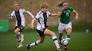 <p>PREPARATIONS CONTINUE; Katie McCabe of Republic of Ireland during a behind closed doors training match between Republic of Ireland and Germany at Marbella Football Centre in Marbella, Spain. Photo by Stephen McCarthy/Sportsfile</p>