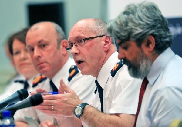 Assistant Commissioner Michael Finn speaks yesterday before the Policing Authority at Dublin Castle.