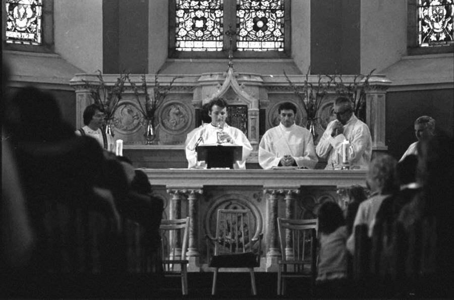 Sacred Heart Church Glounthaune, where Rev. Fr. David O'Connell, Brooklodge, celebrated his first mass. June 1979 Picture: Denis Minihane