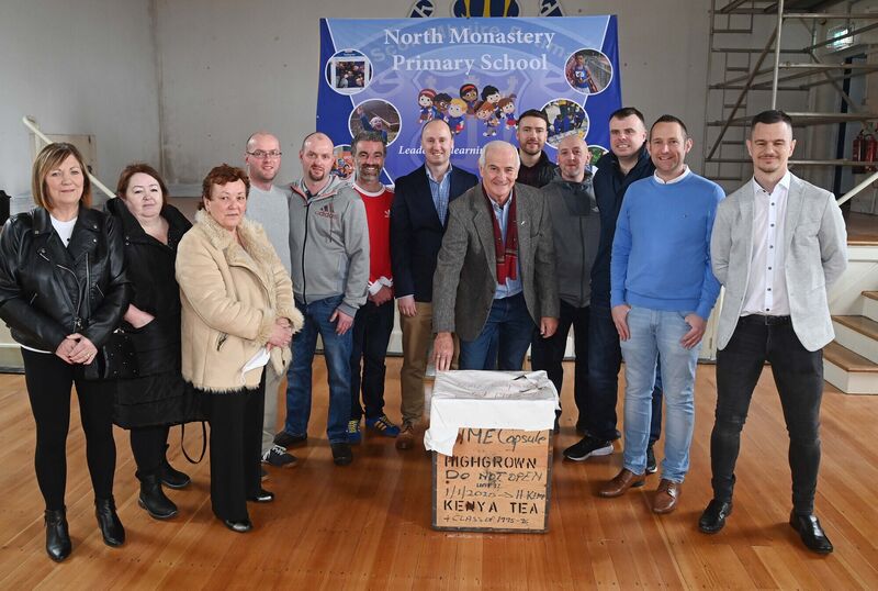 A time capsule from 1995-1996 being opened by the former sixth class pupils from the time and family members and Herman Kemp, (sixth from right) who was the sixth class teacher then, at North Monastery Primary School, Cork. A time capsule from 1995-1996 being opened by the former sixth class pupils from the time and family members and Herman Kemp, (sixth from right) who was the sixth class teacher then, at North Monastery Primary School, Cork.