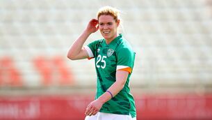 <p>DEBUT: Aoife Mannion played her debut game for Ireland against China in an International friendly. Pic: INPHO/Ryan Byrne</p>