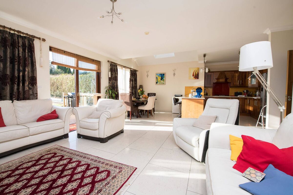 Double doors open to rear garden from open plan area