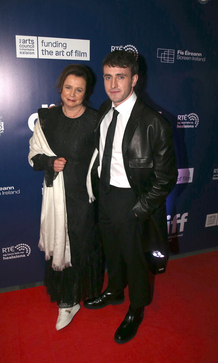 Emily Watson with Paul Mescal arriving for God’s Creatures at Dublin International Film Festival at Light House Cinema Smithfield Dublin this evening.