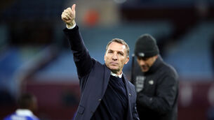 Brendan Rodgers is in bullish mood ahead of Leicester’s clash with Arsenal (Isaac Parkin/PA)