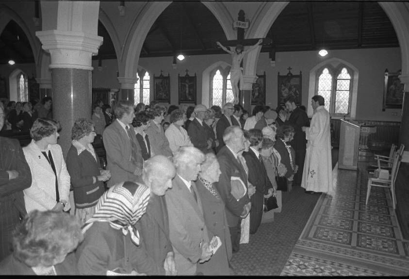 Rev Fr David O’Connell celebrating his first Mass at the Sacred Heart Church Glounthaune, Co Cork in June 1979. Picture: Denis Minihane Rev Fr David O’Connell celebrating his first Mass at the Sacred Heart Church Glounthaune, Co Cork in June 1979. Picture: Denis Minihane