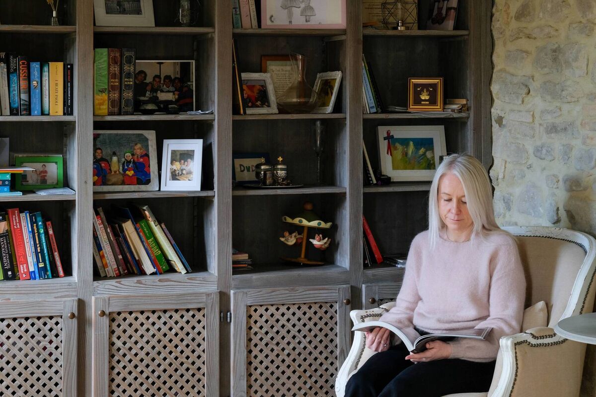 Aine Browne in her restored farmhouse villa in Montone.