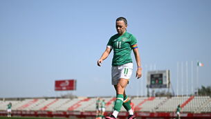 <p>SKIPPER: Katie McCabe of Republic of Ireland during the international friendly match against China PR at Estadio Nuevo Mirador in Algeciras, Spain. Pic: Stephen McCarthy/Sportsfile</p>