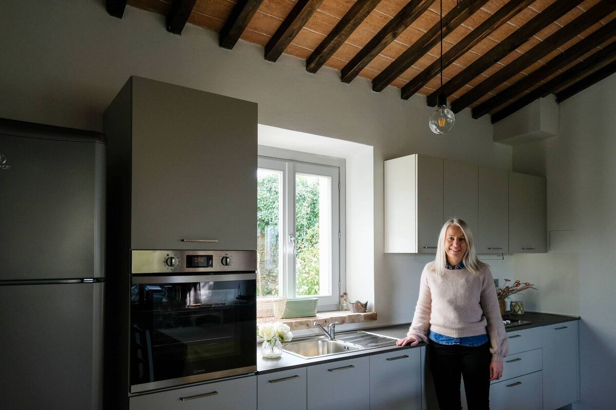 Aine Browne in her cottage kitchen in Umbria.