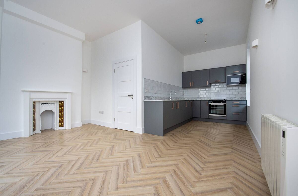 First floor living space in the two-bed A-rated apartment, to let via agent Tirza Hourihane for €2,250 pm