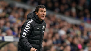 <p>Leeds United manager Javi Gracia on the touchline during the Premier League match at Elland Road.</p>