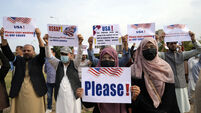 Protest in Pakistan as Afghan refugees wait 18 months for US Visas