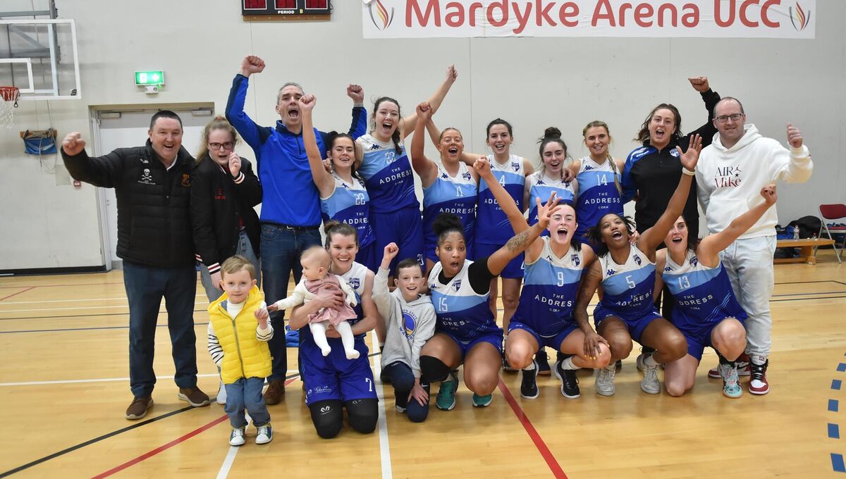  CHAMPIONS: The Address UCC Glanmire celebrate after winning the Women's Super League after victory over Ulster Universary at The Mardyke Arena. Picture; Eddie O'Hare