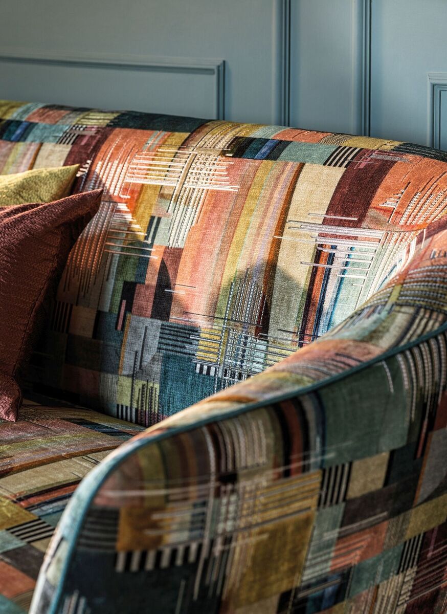  Osborne &amp; Little's designs this season tap into nature for inspiration with rich, warm terracotta and copper tones set against luxury velvet.