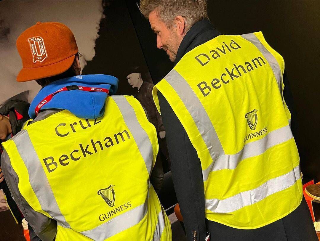 Cruz and David Beckham in Dublin. Picture: @davidbeckham / Instagram