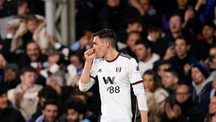 <p>WONDERSTRIKE: Fulham's Joao Palhinha celebrates. Pic: John Walton/PA Wire.</p>