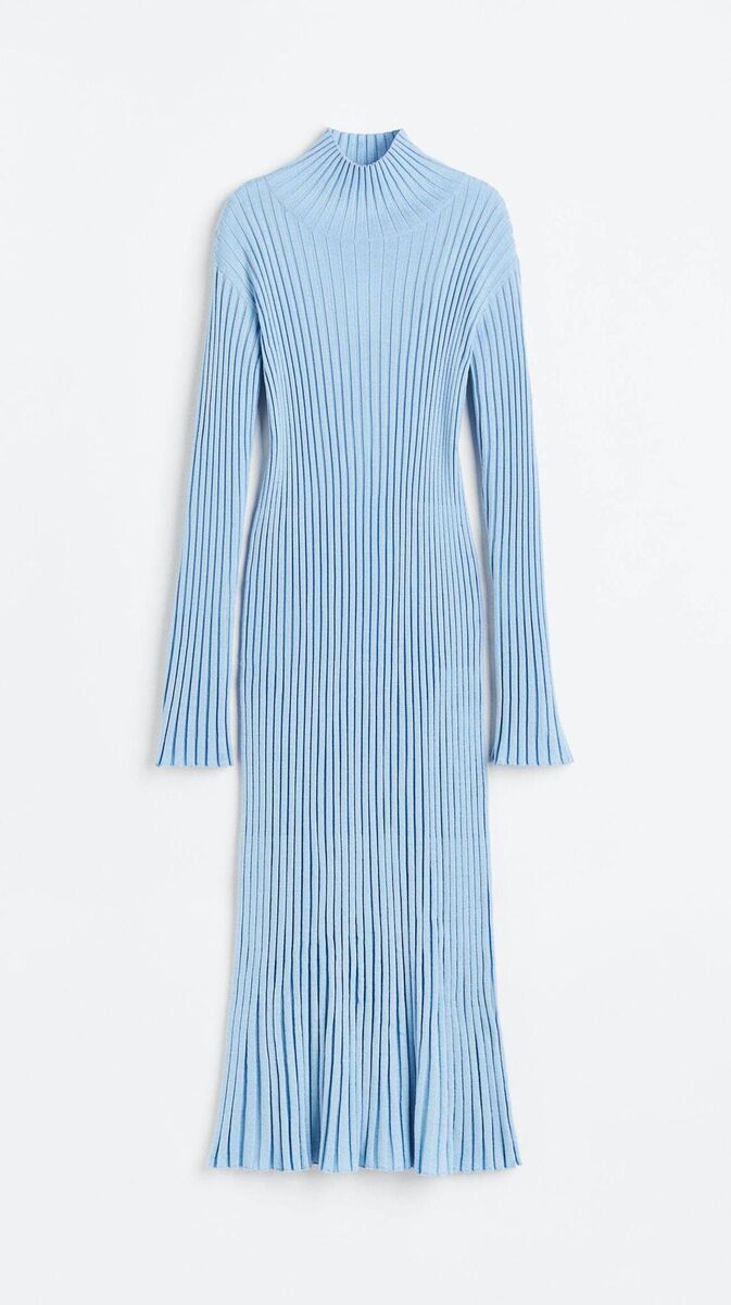 Rib-knit merino wool dress, H&M, €89.99 Rib-knit merino wool dress, H&M, €89.99