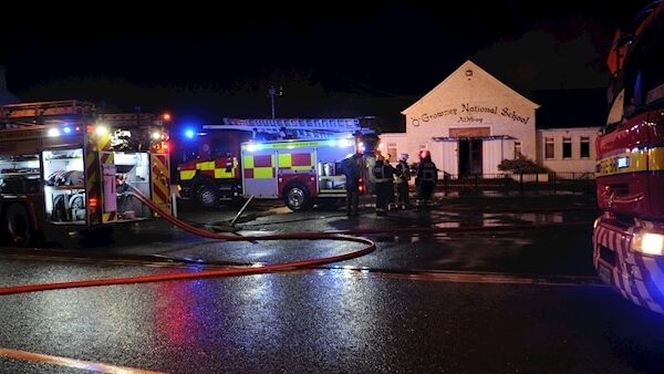 The fire services attending the fire last night. Pic: Joe Conlon