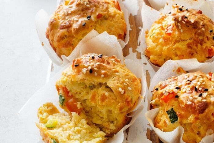 Tomato and Courgette Muffins