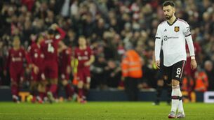 <p>FOCUS OF ATTENTION: Bruno Fernandes has been identified as the cause of the failing culture at Manchester United despite being one of the club’s best players in recent seasons. Pic: AP Photo/Jon Super</p>