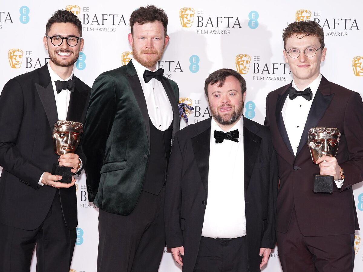 An Irish Goodbye at the BAFTAs: Filmmaker Tom Berkeley, actors Seamus O'Hara and James Martin, and filmmaker Ross White. An Irish Goodbye at the BAFTAs: Filmmaker Tom Berkeley, actors Seamus O'Hara and James Martin, and filmmaker Ross White.