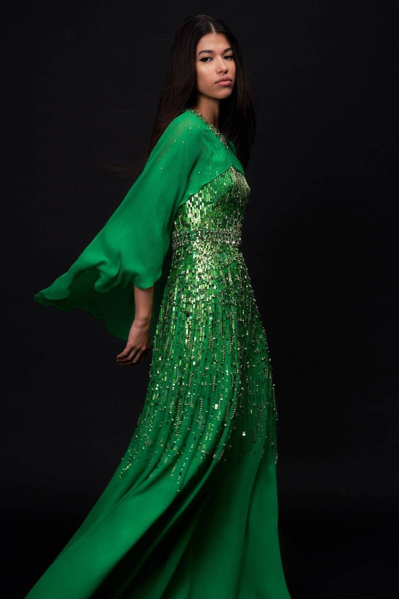 ‘Suri’ silk chiffon gown, Jenny Packham, €POA available for pre-order ‘Suri’ silk chiffon gown, Jenny Packham, €POA available for pre-order