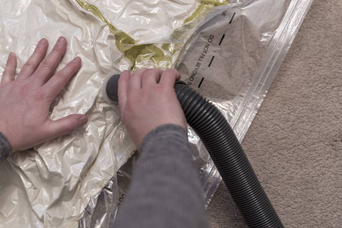 I make sure to fold all items before vacuuming and sealing the pack. Come next season there will inevitably be some wrinkles but they should fall out quite easily.