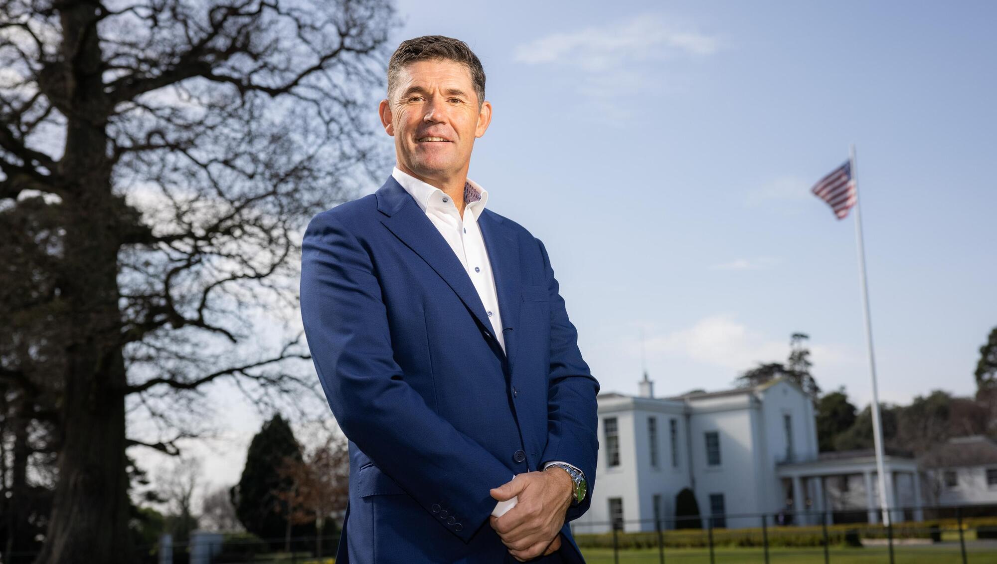 HALL OF FAME: Celebrating the announcement of his Patronage of the Irish American Partnership, internationally renowned golfer Pádraig Harrington, at Deerfield US Ambassador’s Residence. Pic:Naoise Culhane-no fee