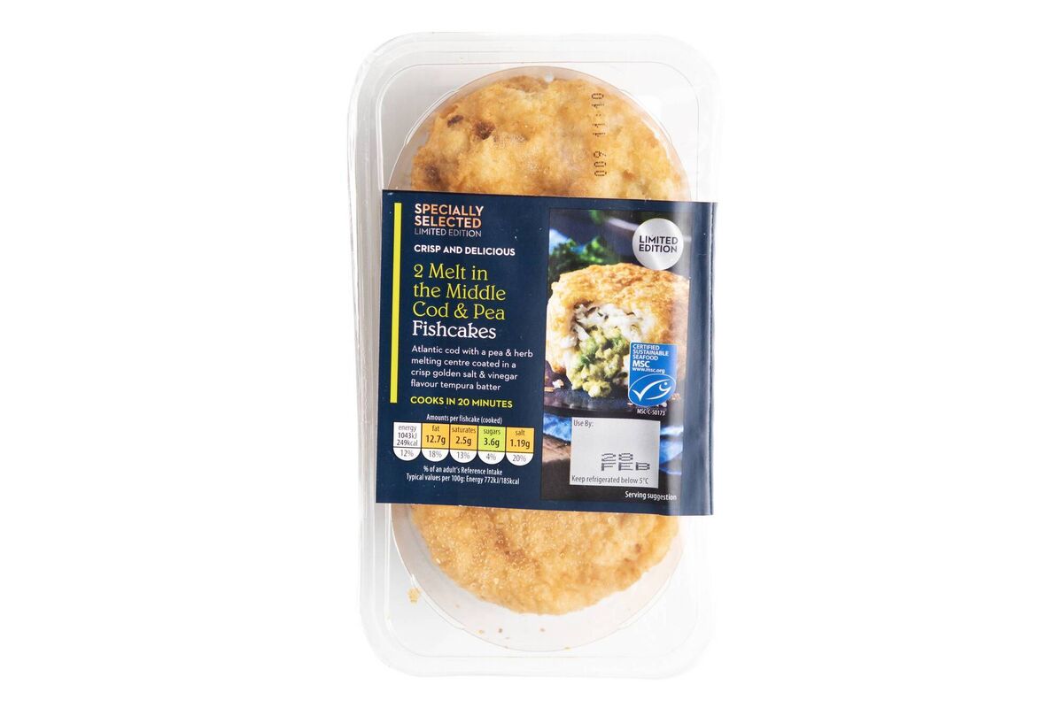 Aldi 2 Melt in the Middle Cod and Pea Fishcakes