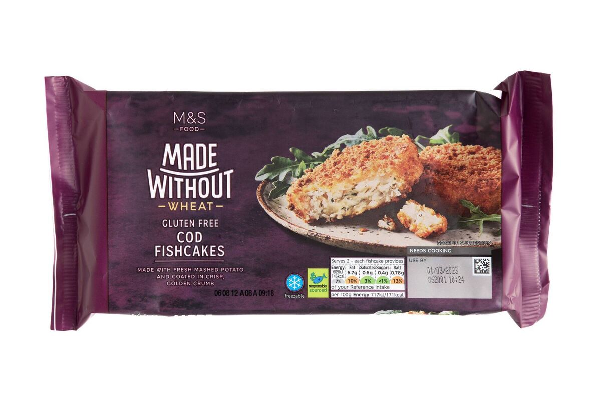 M&amp;S Made Without Gluten Free Cod Fishcakes