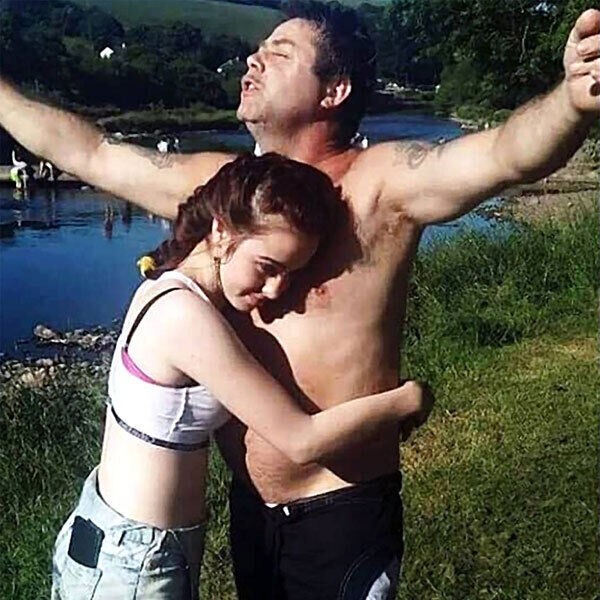 Michael O’Driscoll, with Charlene, just moments before he drowned last June.