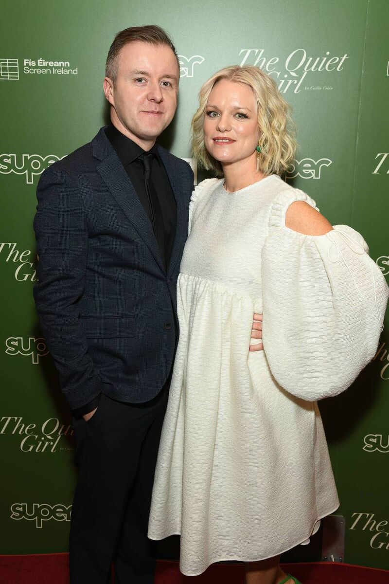 Colm Bairéad with Cleona Ní Chrualaoi.