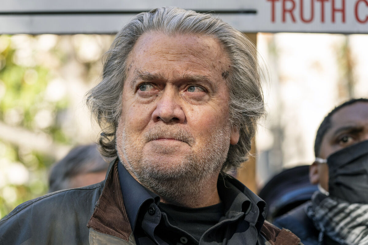 Seeing Fox News embrace Ron DeSantis Trump's former White House strategist Steve Bannon said: 'You’ve deemed Trump’s not going to be president. Well, we deem you’re not going to have a network.' File picture: Alex Brandon/AP 