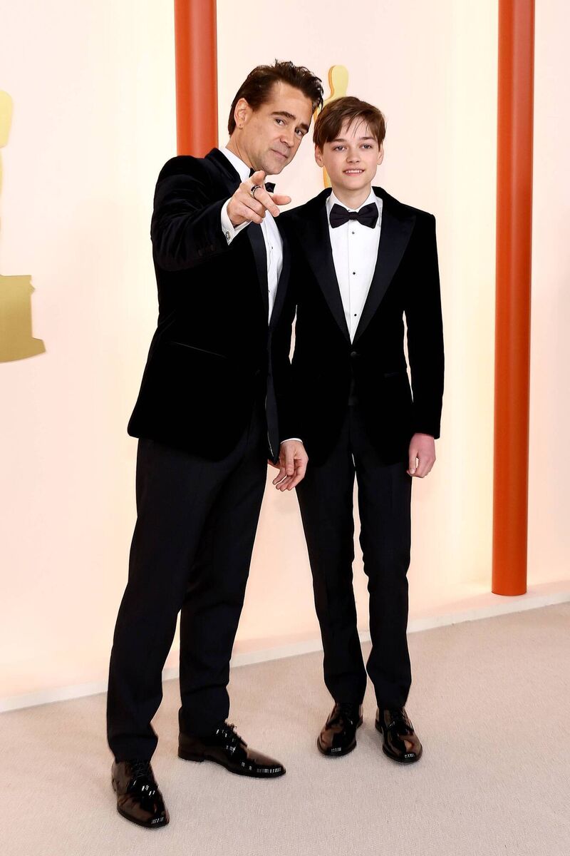 Colin Farrell and son Henry Tadeusz Farrell attend the 95th Annual Academy Awards. Picture: Arturo Holmes/Getty Images Colin Farrell and son Henry Tadeusz Farrell attend the 95th Annual Academy Awards. Picture: Arturo Holmes/Getty Images