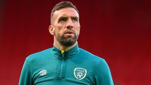 <p>IN OR OUT? Shane Duffy during a Republic of Ireland training session at Hampden Park. Pic: Stephen McCarthy/Sportsfile</p>