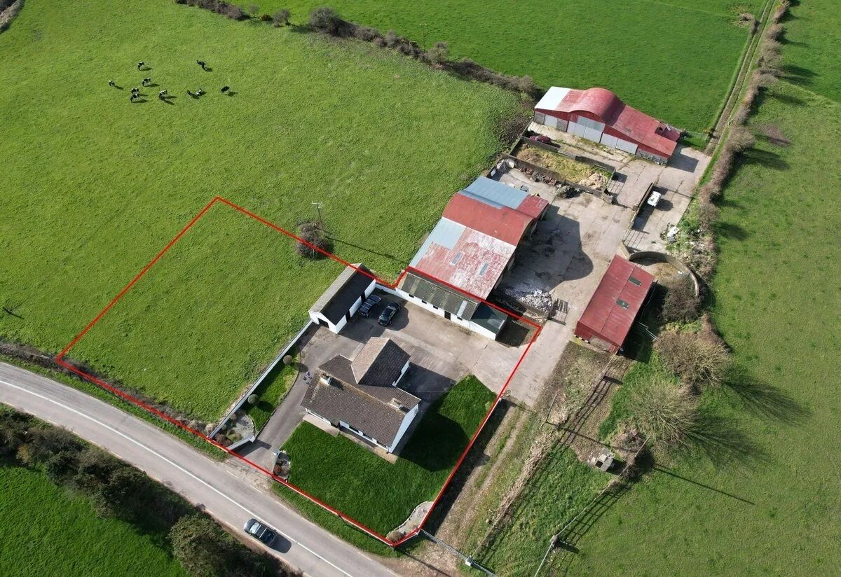 The outbuildings on the 42-acre farm for sale at Crossford, Ardmore, Co. Waterford.